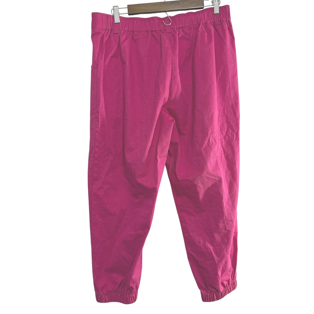 Halara Women Pink High Waisted Pleated Jogger Pants Cotton Size L Regular 780418 - Picture 4 of 7